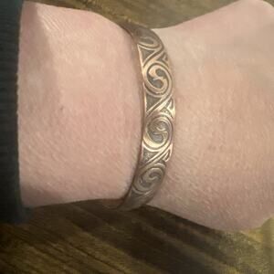 Celtic-style solid copper magnetic cuff bracelet
